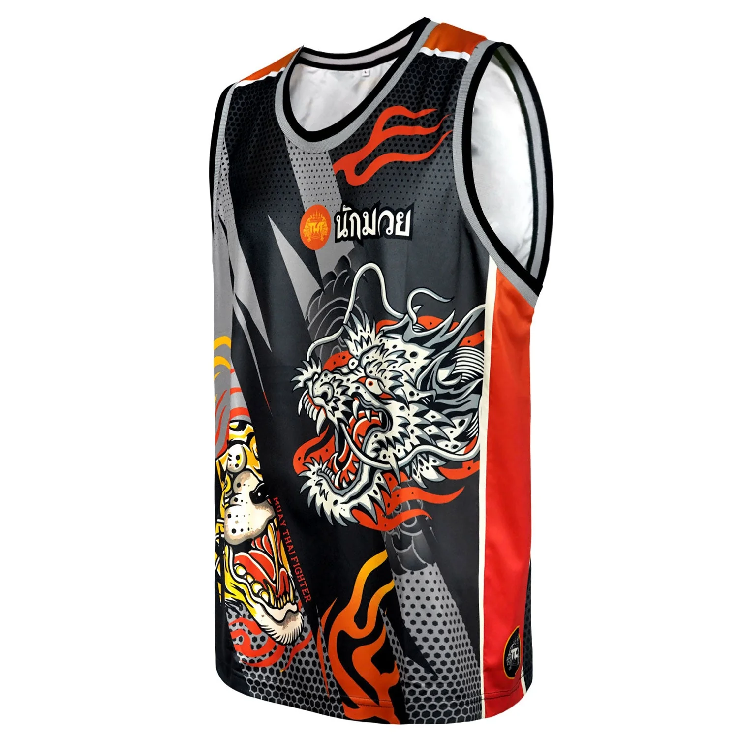 TUFF Tank Top - TT105 - Black Dragon and Tiger - Image 2