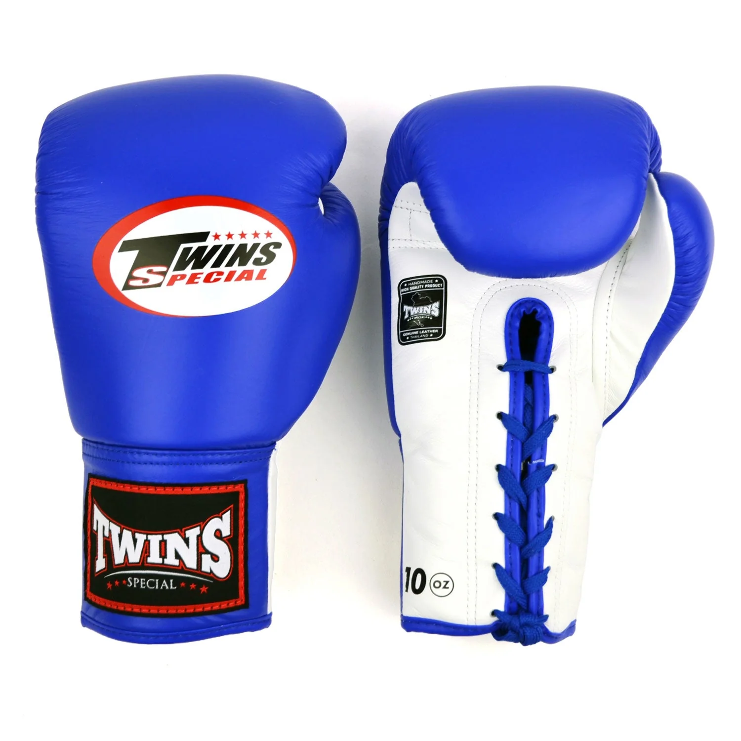 Twins Special BGLL1 Lace-up Boxing Gloves - Blue-White - Image 2
