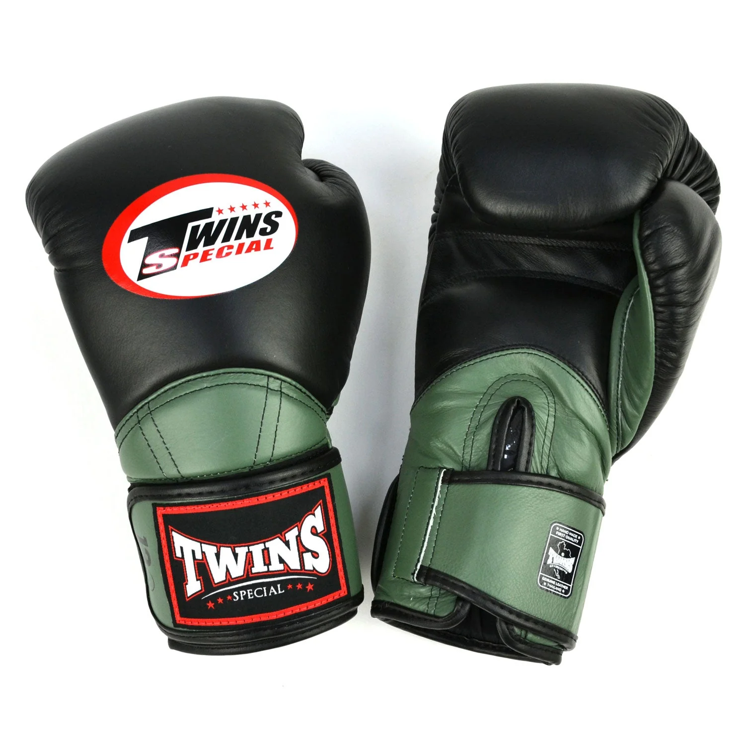 Twins Special BGVL11 Long-Cuff Boxing Gloves - Black-Olive