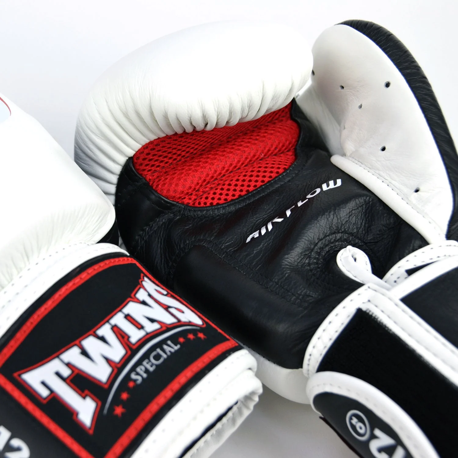 Twins Special BGVLA2-2T Air Flow Boxing Gloves - White-Black-Red - Image 2