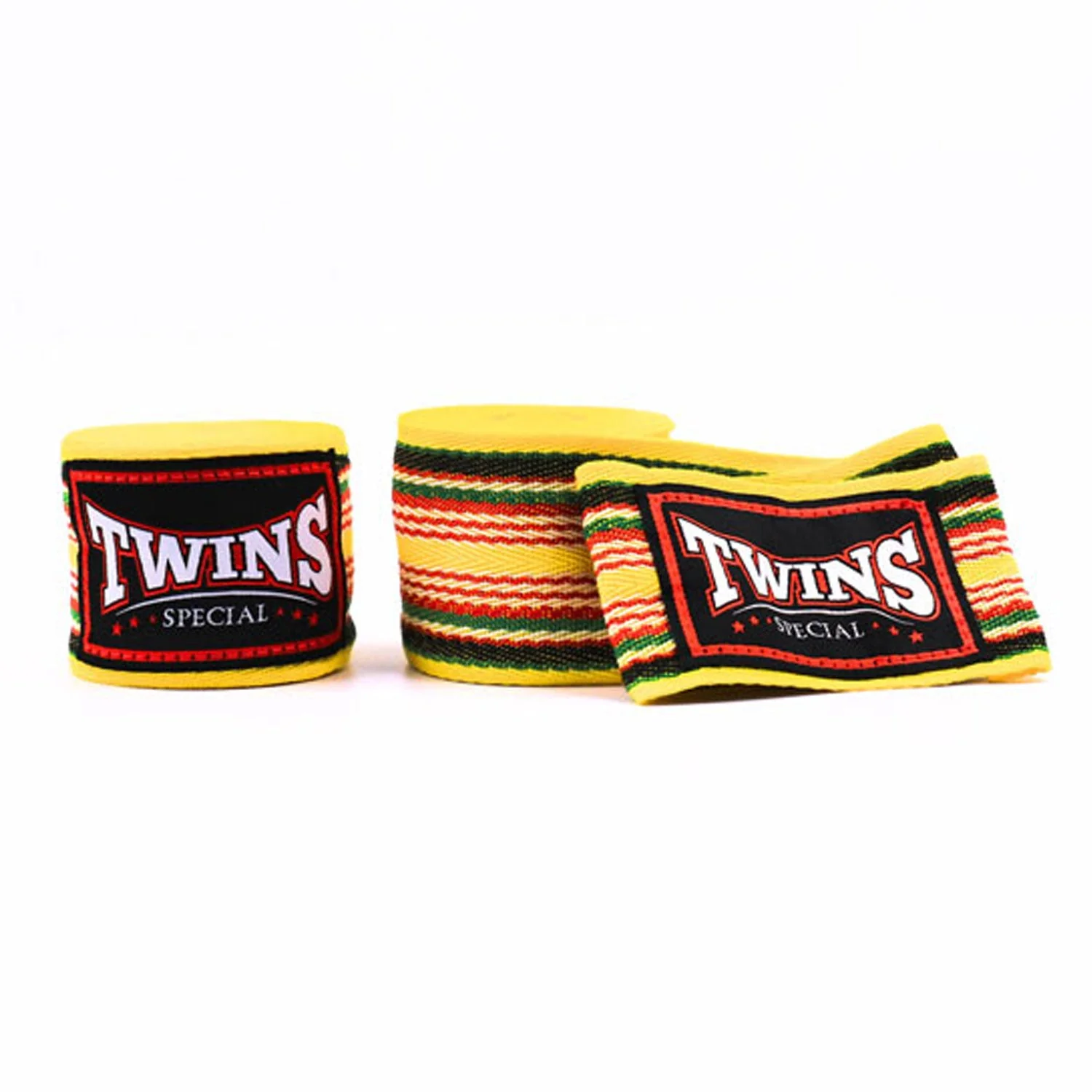 Twins Special CH2 5m Cotton Handwraps - Yellow Striped - Image 2
