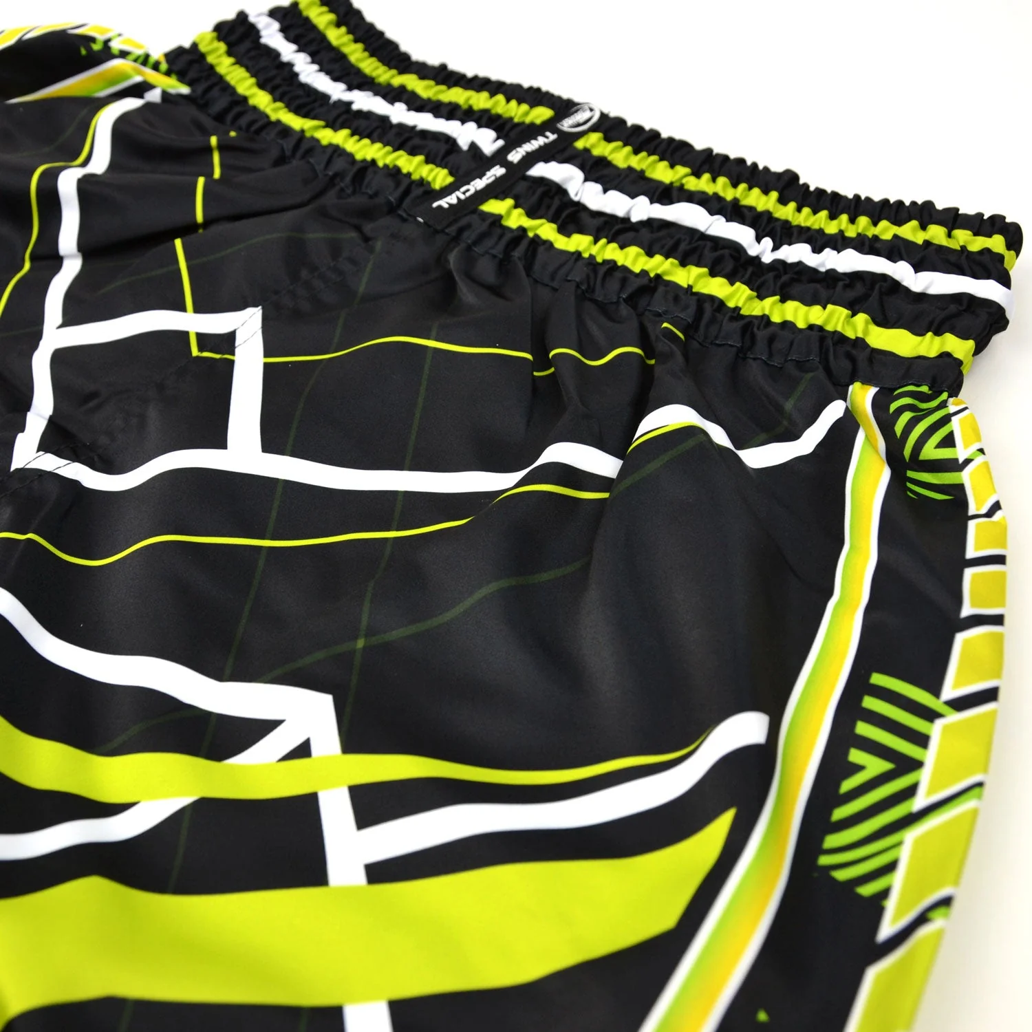 Twins Special Muaythai Shorts - RACING Black-Green - Image 4