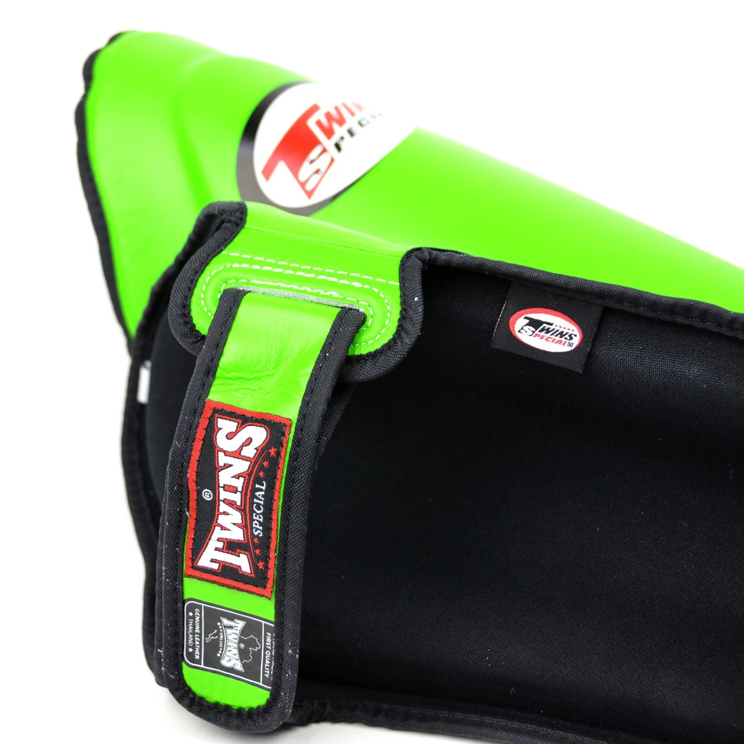 Twins Special SGL10 Leather Shin Pads - Green - Image 2