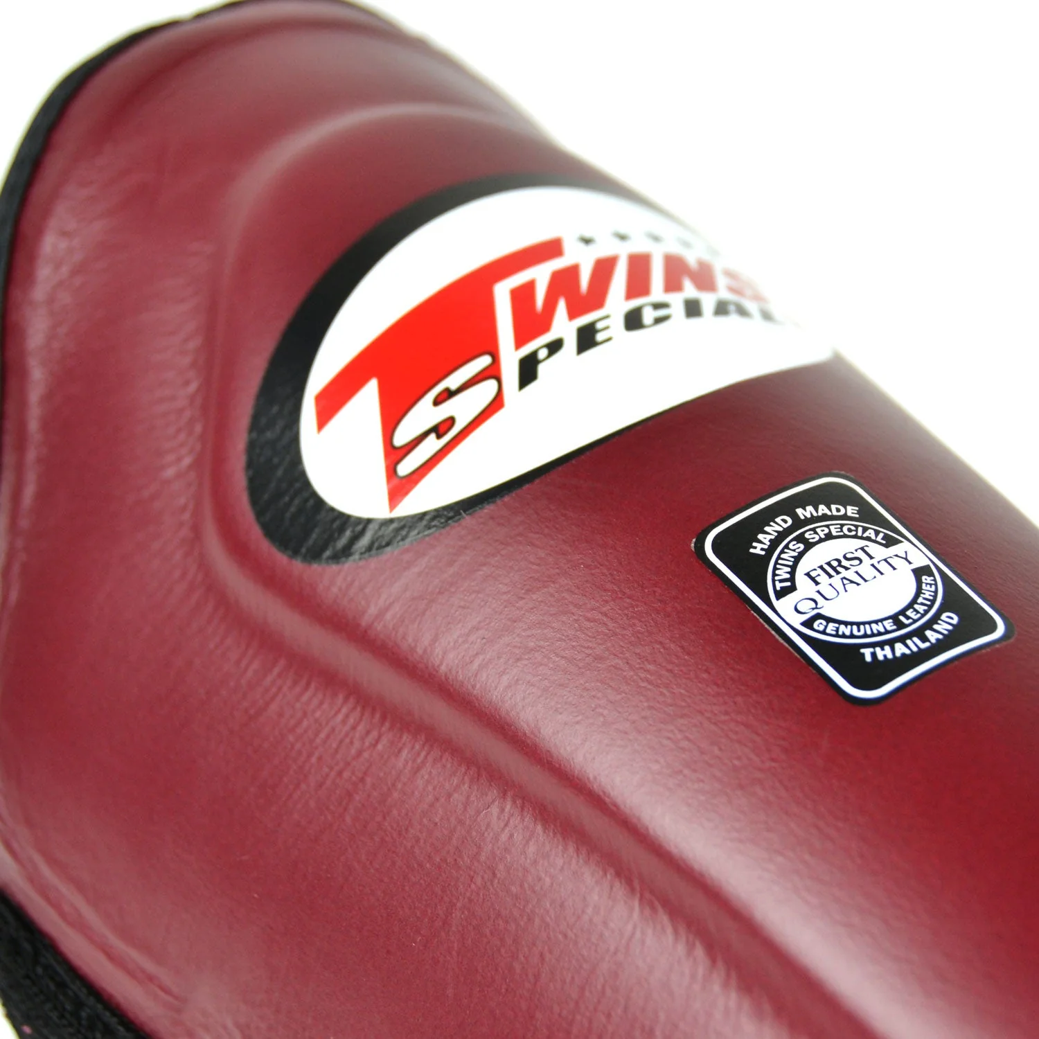 Twins Special SGL10 Leather Shin Pads - Maroon - Image 3