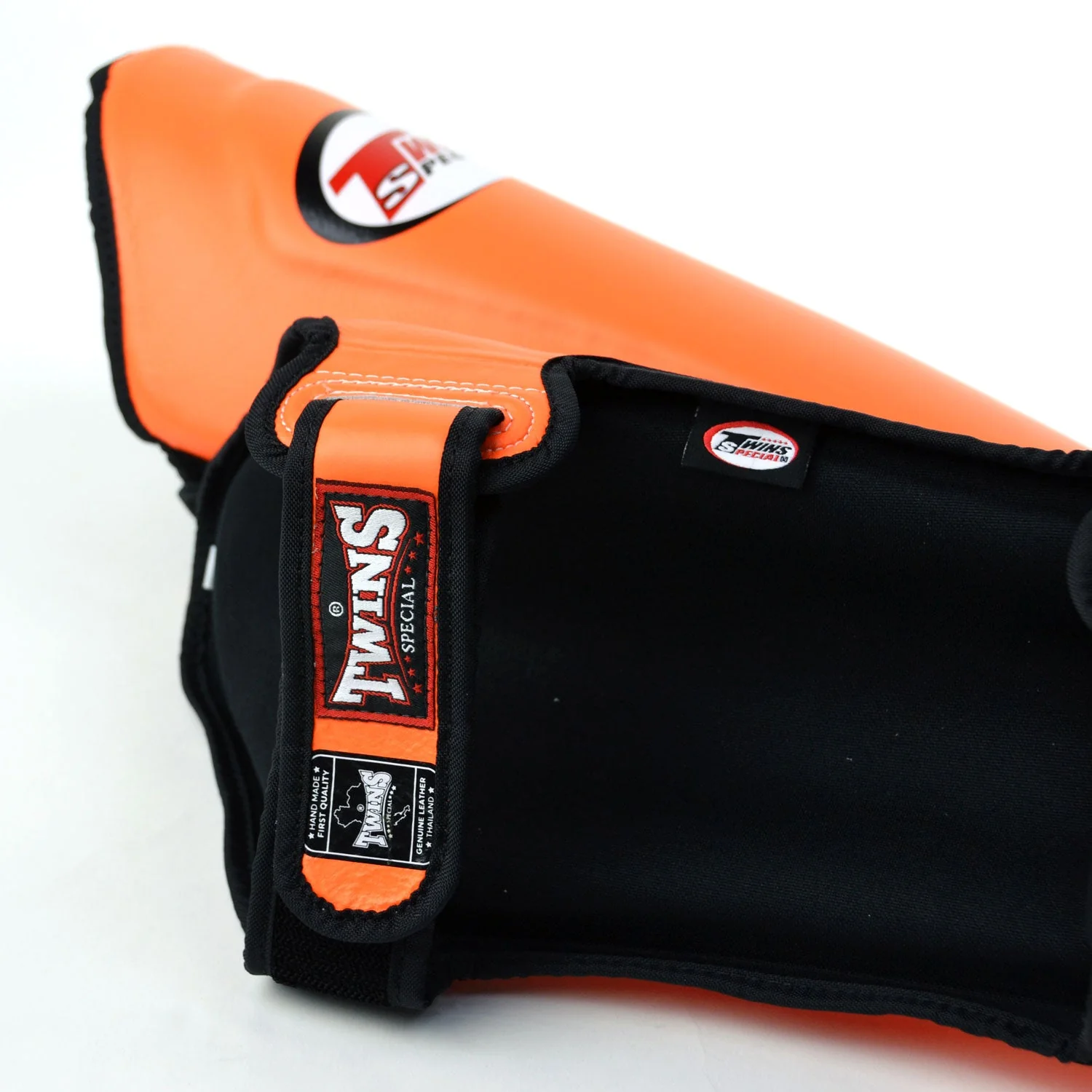 Twins Special SGL10 Leather Shin Pads - Orange - Image 2