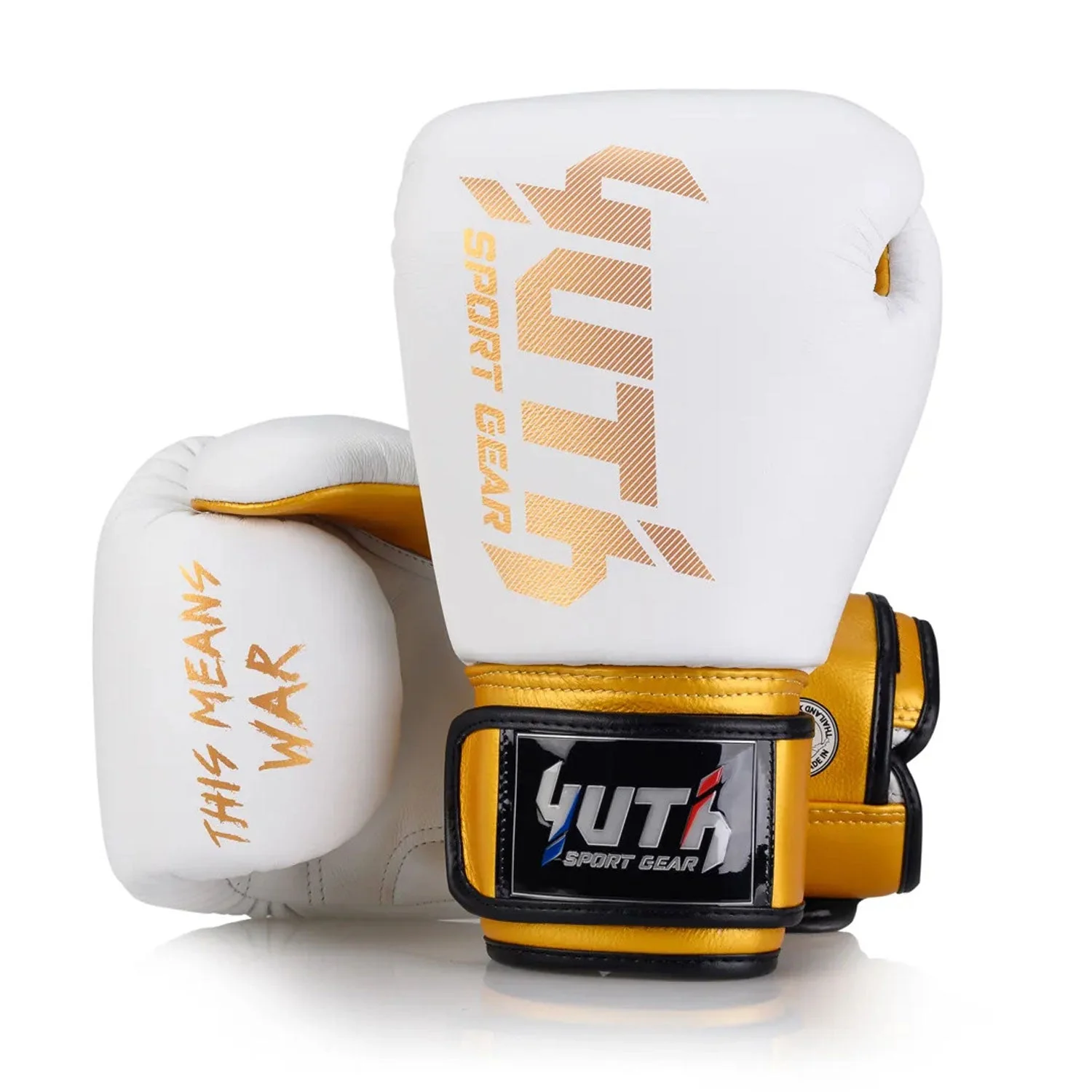 Yuth Boxing Gloves - Gold Line White-Gold - Image 2