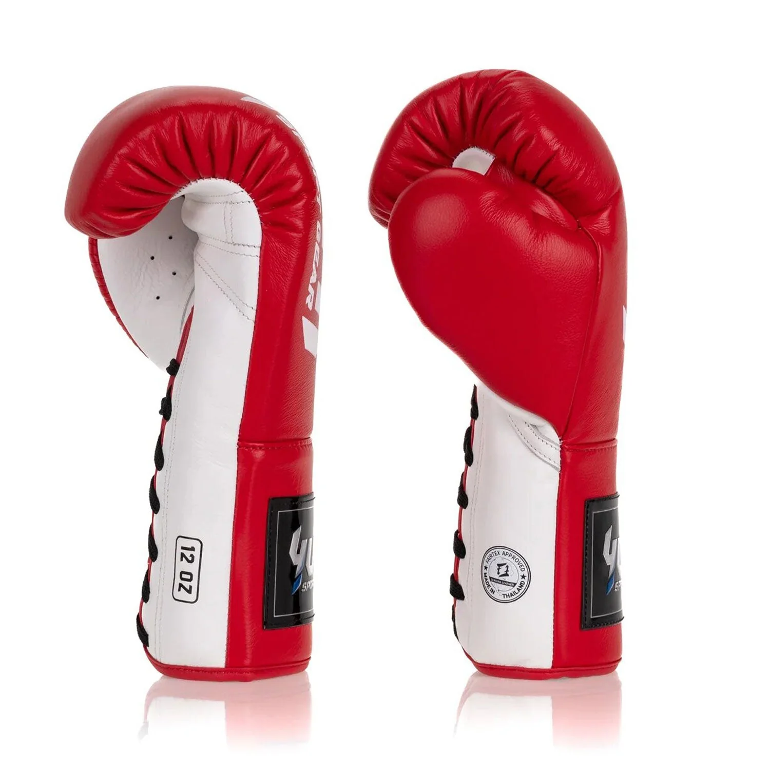 Yuth Boxing Gloves - Lace-Up Red-White - Image 3